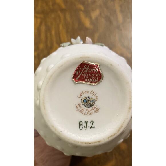 Lefton 1950’s Hand-painted Porcelain 3D Pink Roses Decanter Perfume Bottle 872 - Picture 5 of 6